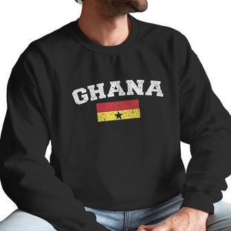 Flag Of Ghana Faded Ghanaian Flag Men Sweatshirt | Favorety