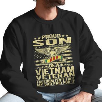 Freedom Isnt Free Proud Son Of A Vietnam Veteran Gift Graphic Design Printed Casual Daily Basic Men Sweatshirt | Favorety