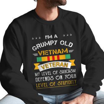 Funny Gift For Grumpy Old Vietnam Veteran Graphic Design Printed Casual Daily Basic Men Sweatshirt | Favorety AU