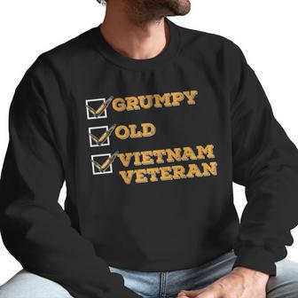 Funny Veteran Grumpy Old Vietnam Veteran Men Sweatshirt | Favorety CA