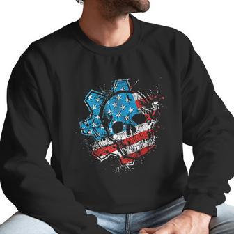 Gears American Flag Omen Men Sweatshirt | Favorety