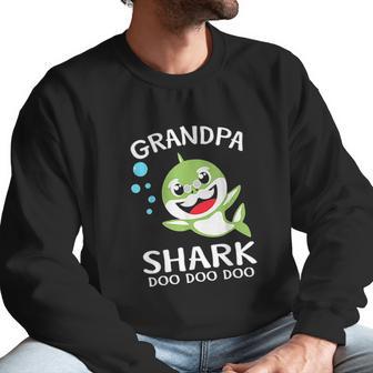 Grandpa Shark Funny Fathers Day Men Sweatshirt | Favorety UK