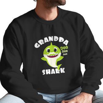 Grandpa Shark Gift Cute Shark Baby Matching Family Men Sweatshirt | Favorety UK