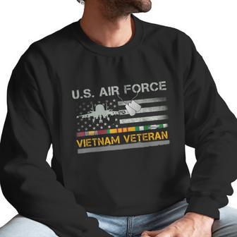 Great Gift Us Air Force Vietnam Veteran Usaf Veteran Usa Flag Gift Graphic Design Printed Casual Daily Basic Men Sweatshirt | Favorety CA