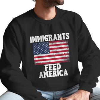 Immigrants Feed America With America Flag Men Sweatshirt | Favorety UK