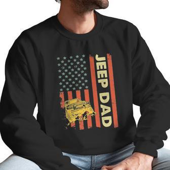 Jeep Dad American Flag Fathers Day 4Th Of July Men Sweatshirt | Favorety UK