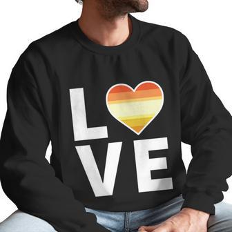 Lgbtq Butch Lesbian Flag Heart Cute Gift Lgbtqia Love Butch Lesbian Gift Men Sweatshirt | Favorety