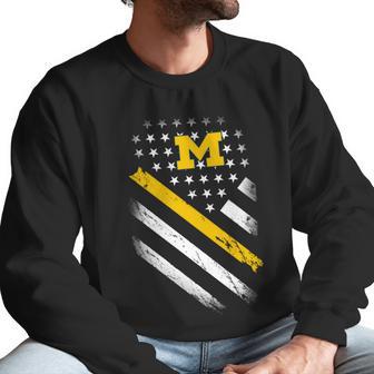 Michigan Wolverines Flag Men Sweatshirt | Favorety AU