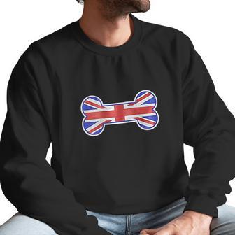 Mirage Pet Products 1Bone Shaped United Kingdom Union Jack Flag Men Sweatshirt | Favorety UK