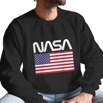 Nasa 4Th Of July American Flag Space Astronaut Shirt Men Sweatshirt | Favorety CA