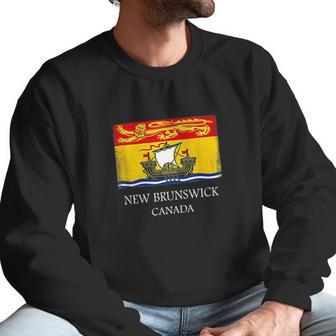 New Brunswick Canada Province Flag Men Sweatshirt | Favorety