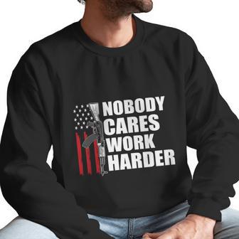 Nobody Cares Work Harder Ar15 Us Army Veteran Day Graphic Design Printed Casual Daily Basic Men Sweatshirt | Favorety AU