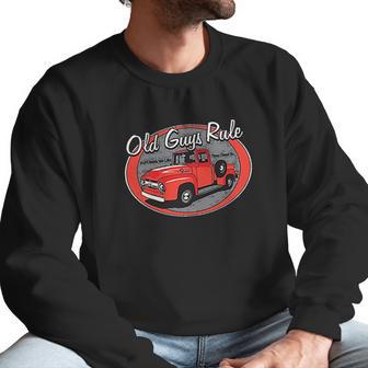 Old Guys Rule Red Truck Men Sweatshirt | Favorety CA