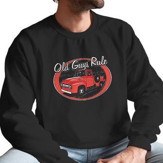 Old Guys Rule T Shirt For Men | Red Truck | Charcoal Men Sweatshirt | Favorety UK