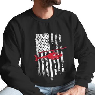 Patriotic Helicopter Flag Helicopter Pilot Gifts Men Sweatshirt | Favorety UK