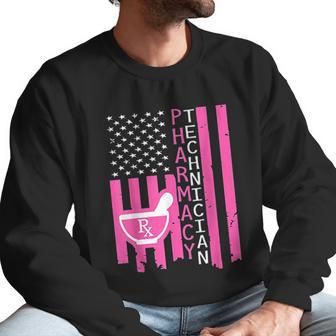 Pharmacy Technician American Flag Men Sweatshirt | Favorety CA