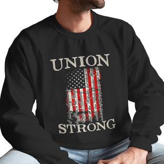 Pro Workers American Union Strong Pledge Allegiance To Flag Men Sweatshirt | Favorety DE