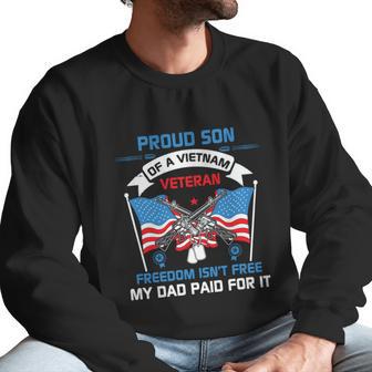 Proud Son Of A Vietnam Veteran Veteran Day Us Army Graphic Design Printed Casual Daily Basic Men Sweatshirt | Favorety CA