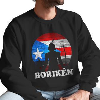 Puerto Rican Flag Taino Sun Boriken Borinquen Borikua Taino Men Sweatshirt | Favorety UK