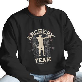 Puerto Rico Archery Team Sports Puerto Rican Flag Men Sweatshirt | Favorety CA