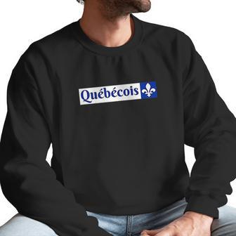 Quebecois Canadien Quebecker Canadian Quebec Flag Men Sweatshirt | Favorety DE