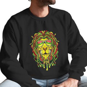 Rastafari Lion Dreadlock Jamaican Flag Reggae Music Rasta Men Sweatshirt | Favorety AU