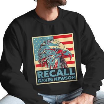 Recall Gavin Newsom 4Th Of July Us American Flag Eagle Men Sweatshirt | Favorety CA