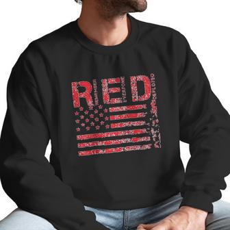 Red Fridays Remember Everyone Deployed American Flag Men Sweatshirt | Favorety DE