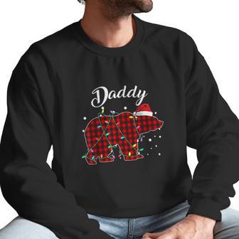 Red Plaid Daddy Bear Matching Buffalo Pajama Men Sweatshirt | Favorety DE