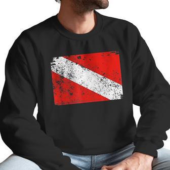 Retro Diver Down Flag Vintage Style Scuba Men Sweatshirt | Favorety CA