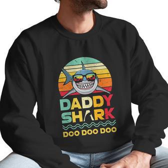 Retro Vintage Daddy Shark Doo Doo Men Sweatshirt | Favorety