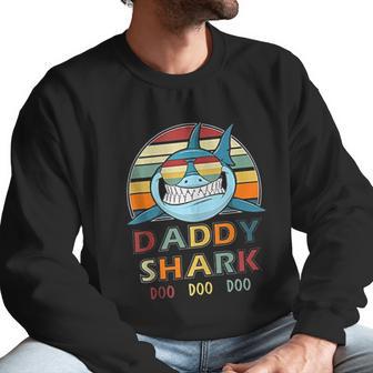 Retro Vintage Daddy Shark Men Sweatshirt | Favorety CA