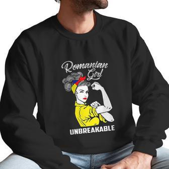 Romanian Girl Unbreakable Heritage Romania Flag Gift Men Sweatshirt | Favorety AU