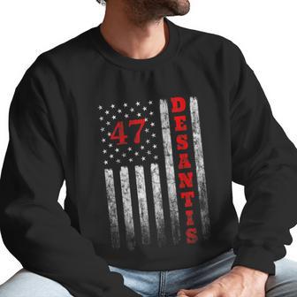 Ron Desantis 2024 American Flag Vintage Faded Distressed Men Sweatshirt | Favorety DE