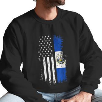 Salvadoran America Flag El Salvador Usa Men Sweatshirt | Favorety