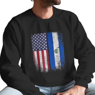 Salvadoran American Flag El Salvador Salvadorean Salvadorian Men Sweatshirt | Favorety UK