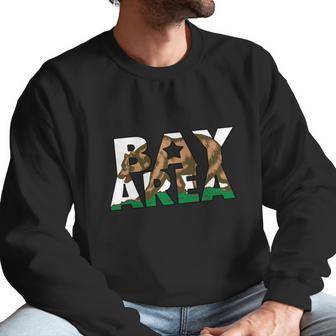 San Francisco Bay Area California Flag Bear Men Sweatshirt | Favorety DE