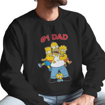 The Simpsons Cuddle Number One Dad Men Sweatshirt | Favorety