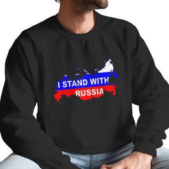 I Stand With Russia Support Russia Russian Flag Men Sweatshirt | Favorety AU