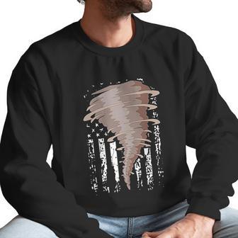 Storm Hunter American Flag Storm Chaser Tornado Gift Men Sweatshirt | Favorety CA