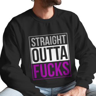 Straight Outta Fucks Pride Asexuality Asexual Flag Lgbt Gift Graphic Design Printed Casual Daily Basic Men Sweatshirt | Favorety