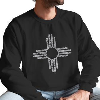 Strange Cargo New Mexico State Flag Distressed Black Men Sweatshirt | Favorety UK