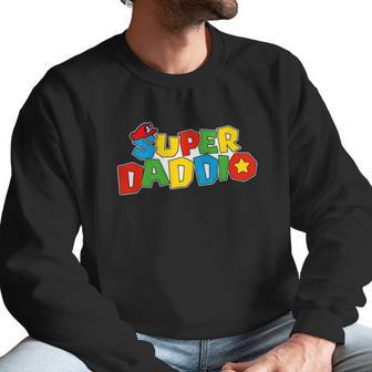 Super-Daddio Funny Dad Daddy Father Video Game Lovers Men Sweatshirt | Favorety DE