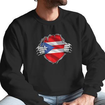 Super Puerto Rican Heritage Puerto Rico Roots Flag Gift Men Sweatshirt | Favorety DE