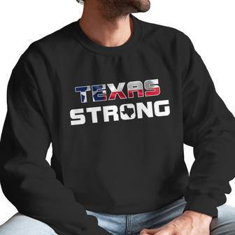 Texas Strong State Flag Logo Men Sweatshirt | Favorety