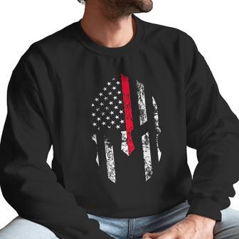 Thin Red Line Spartan Usa Flag Men Sweatshirt | Favorety UK