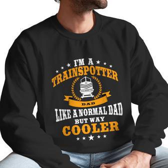 Trainspotter Dad Trainspotting Design Steam Locomotive Funny Gift Graphic Design Printed Casual Daily Basic Men Sweatshirt | Favorety UK