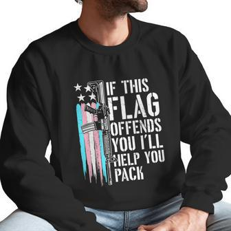 Transgender If This Flag Offends You Ar15 Gun Rights Trans Men Sweatshirt | Favorety