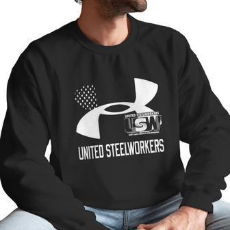 United Steelworkers Unity And Strength For Workers Flag Men Sweatshirt | Favorety DE