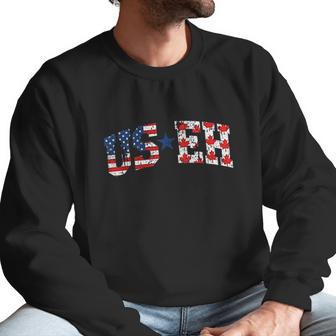 Useh America Canada Flag Funny Simple American Canadian Men Sweatshirt | Favorety UK